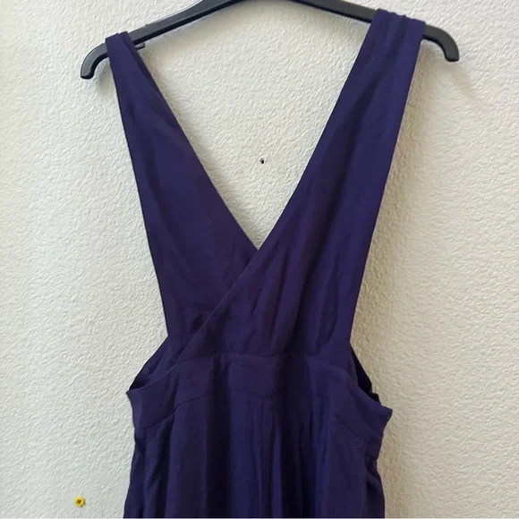 Anthropologie Apron Wide-Leg purple Jumpsuit by Maeve womens 4 - Picture 4 of 6